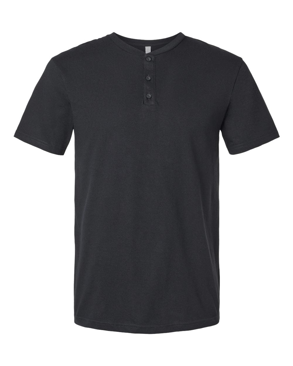 American Apparel B03227505 CVC Henley T-Shirt, Black - Large - Walmart.com