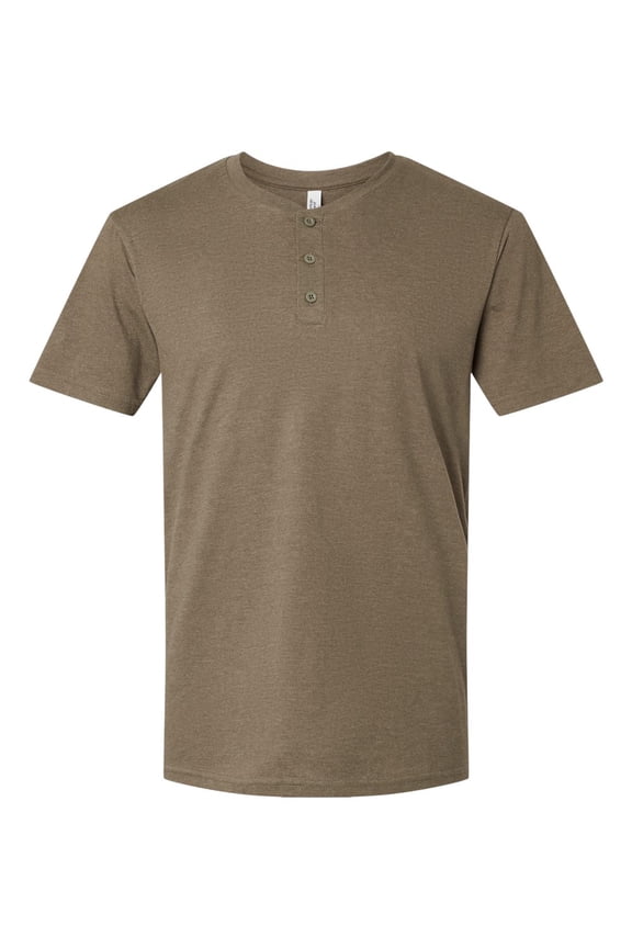 B03227546 CVC Henley T-Shirt, Heather Army - Extra Large