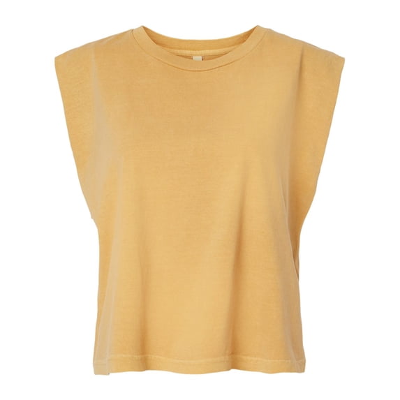 American Apparel B03327593 Women Garment-Dyed Heavyweight Muscle T-Shirt, Faded Mustard - Small