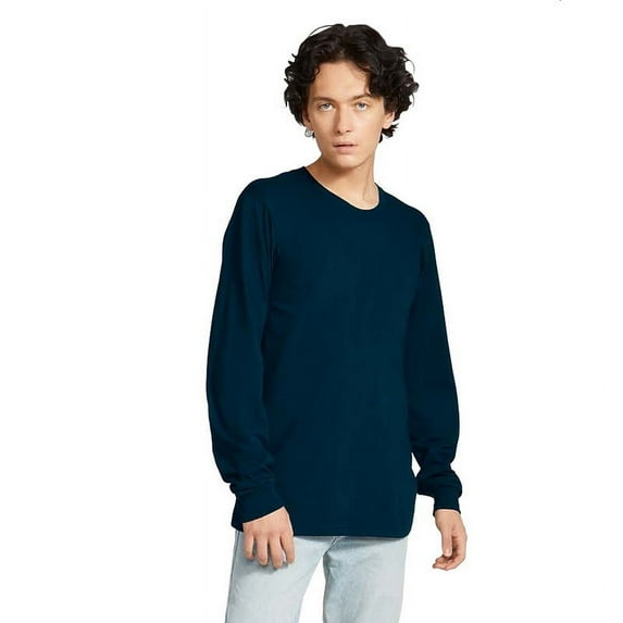 American Apparel - Fine Jersey Long Sleeve Tee - 2007 - Navy - Size: 3XL