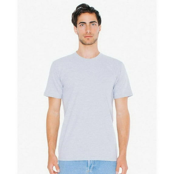 (Price/each)American Apparel A2001U Fine Jersey Crewneck T-Shirt-USA-Heather Grey-4X