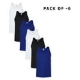 thumbnail image 1 of CROWN CRAZE Fine Jersey Tank, 100% Combed Ring-Spun Cotton Tank Top Assorted Mens Sleeveless Shirts, Relaxed fit,Size-2XL, Pack 6, 1 of 5