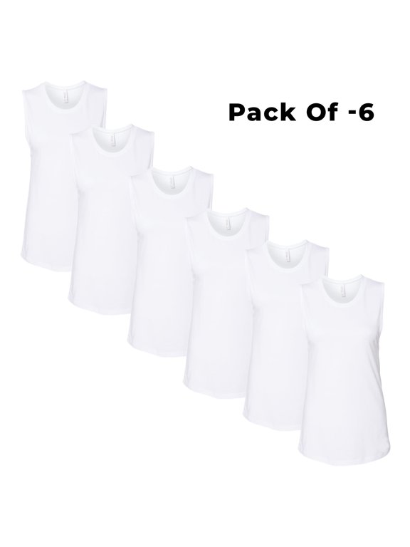 - Fine Jersey Tank Top for Men | Casual Summer Tank, Ribbed Racerback, 4.5oz 100% ring-spun cotton, Pack of 6, Size XL