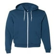 thumbnail image 1 of American Apparel Flex Fleece Unisex Full-Zip Hoodie in Sea Blue S | F497W, 1 of 3