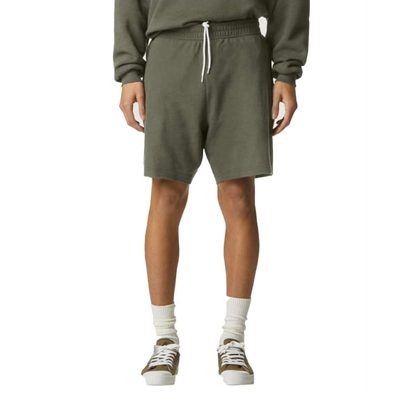 American Apparel Men Pique Gym Shorts with Pockets, Relaxed Fit Cotton Athletic Pant, Lieutenant, 2XL