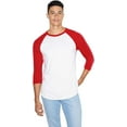 thumbnail image 1 of American Apparel Men's 50/50 Raglan 3/4 Sleeve T-Shirt, 2-Pack, White/Forest, Medium, 1 of 6