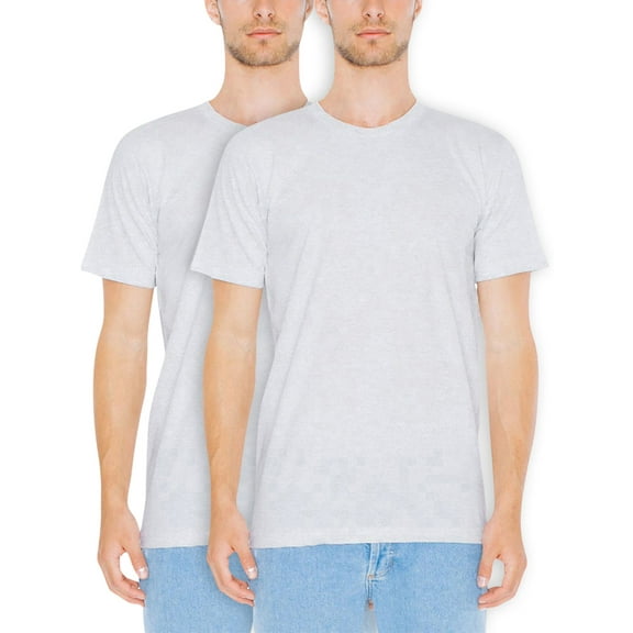 American Apparel Men's & Big Men's Fine Jersey Crewneck T-Shirts, 2-Pack, Sizes XS-3XL
