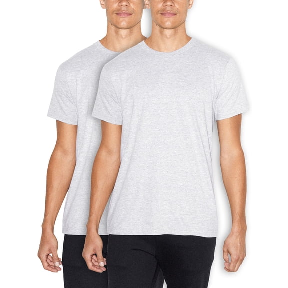 American Apparel Men's & Big Men's Fine Jersey Crewneck T-Shirts, 2-Pack, Sizes XS-3XL