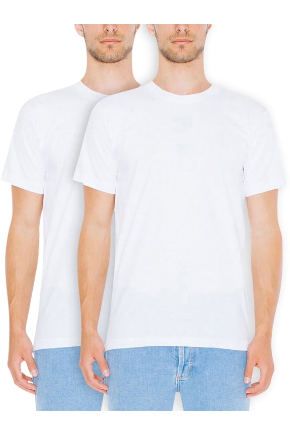Men's & Big Men's Fine Jersey Crewneck T-Shirts, 2-Pack, Sizes XS-3XL