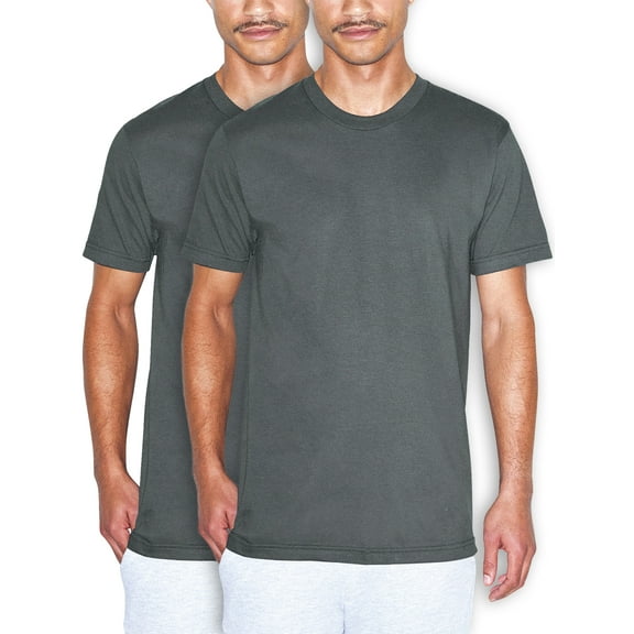 American Apparel Men's & Big Men's Fine Jersey Crewneck T-Shirts, 2-Pack, Sizes XS-3XL