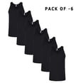 thumbnail image 1 of CROWN CRAZE - Men's Black Color Crewneck Comfortable Sleeveless Fine Jersey Tank | 4.5 Oz 100% Combed Ring-Spun Cotton, 6 Pack XS Size, 1 of 6
