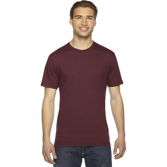 American Apparel Men's Fine Jersey Crewneck Short Sleeve T-Shirt, 2-Pack, Truffle, 3X-Large