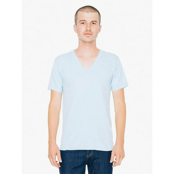 American Apparel Men's Fine Jersey Short Sleeve V-Neck T-Shirt