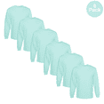 thumbnail image 1 of American Apparel Men's Heavyweight Cotton T-Shirt, Long Sleeve Crew Neck Celadon Tee, 6-Pack, S, 1 of 6