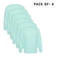 thumbnail image 1 of American Apparel Men's Long Sleeve Tee | 6 oz Fleece Crewneck Sweatshirt | 6 Pack, Celadon, Size S, 1 of 5