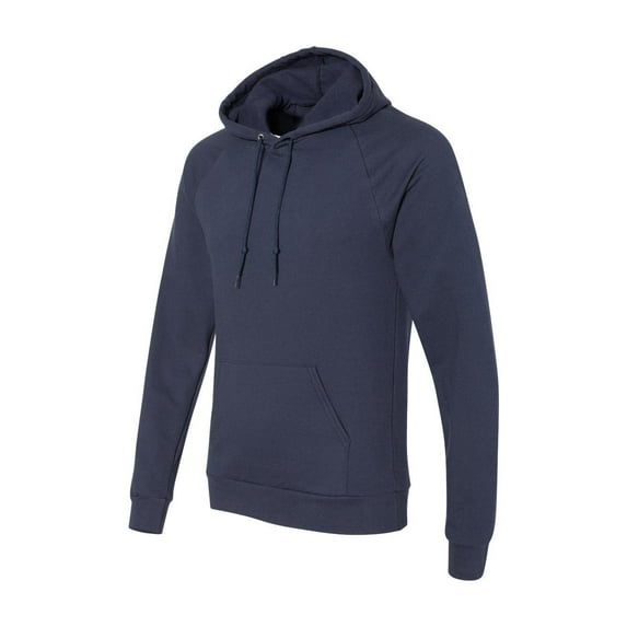 American Apparel Mens California Fleece Long Sleeve Pullover Hoodie Small Navy
