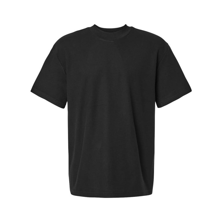 American Apparel Mens Pique Mockneck Tee