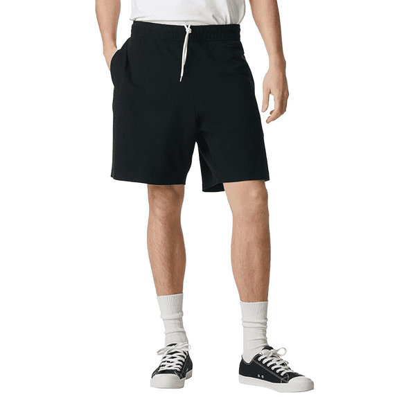 American Apparel Pique Shorts, Men’s Summer Workout Gym Shorts, Single Pack, Black, Sizes S-2XL