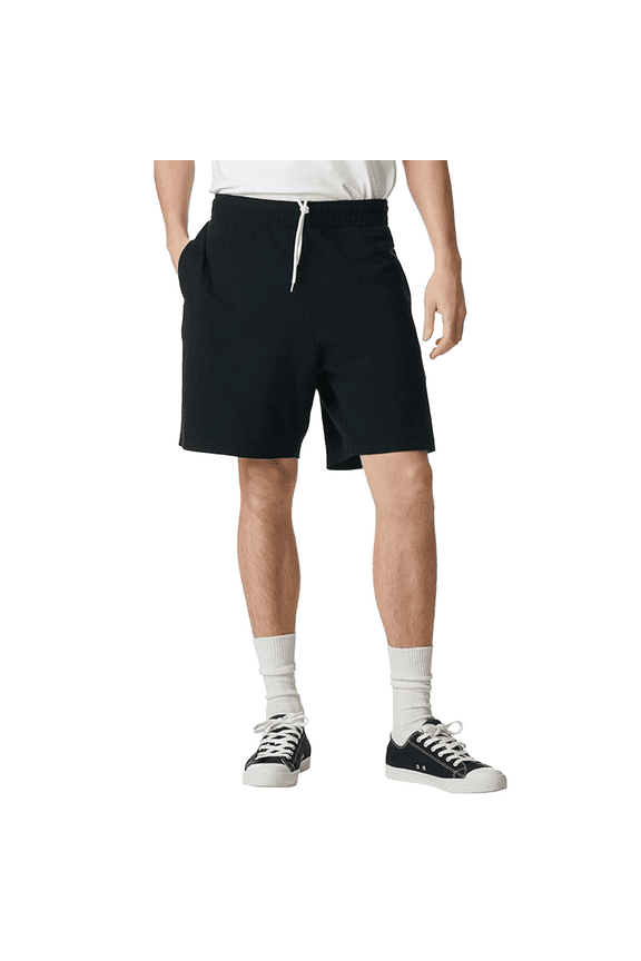 Pique Shorts, Men’s Summer Workout Gym Shorts, Single Pack, Black, Sizes S-2XL