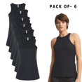 thumbnail image 1 of American Apparel - Racerback Tank Top | Women's Black Tank Top, Sleeveless T-shirt Pack of 6 | L - Size, 1 of 5