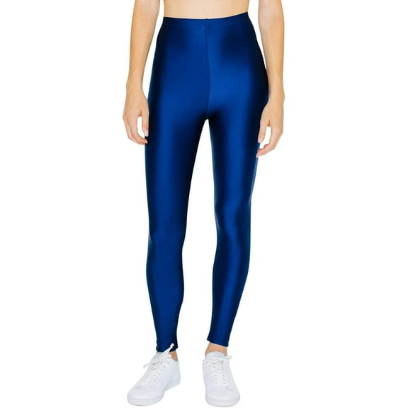 American Apparel Shiny Nylon Tricot Leggings, Cobalt, X-Small