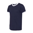 thumbnail image 1 of American Apparel Unisex 50/50 Ringer Tee BB410W, 1 of 3