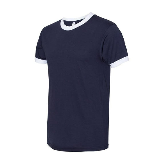 American Apparel Unisex 50/50 Ringer Tee BB410W