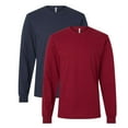 thumbnail image 1 of American Apparel Unisex Fine Jersey Long Sleeve T-Shirts, Crewneck Tee Shirt 100% Ring-spun Cotton Tee (Navy+Cranberry 2 Pack, M), 1 of 8