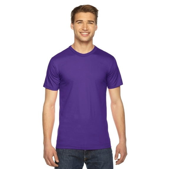 American Apparel Unisex Fine Jersey Short-Sleeve T-Shirt Purple M