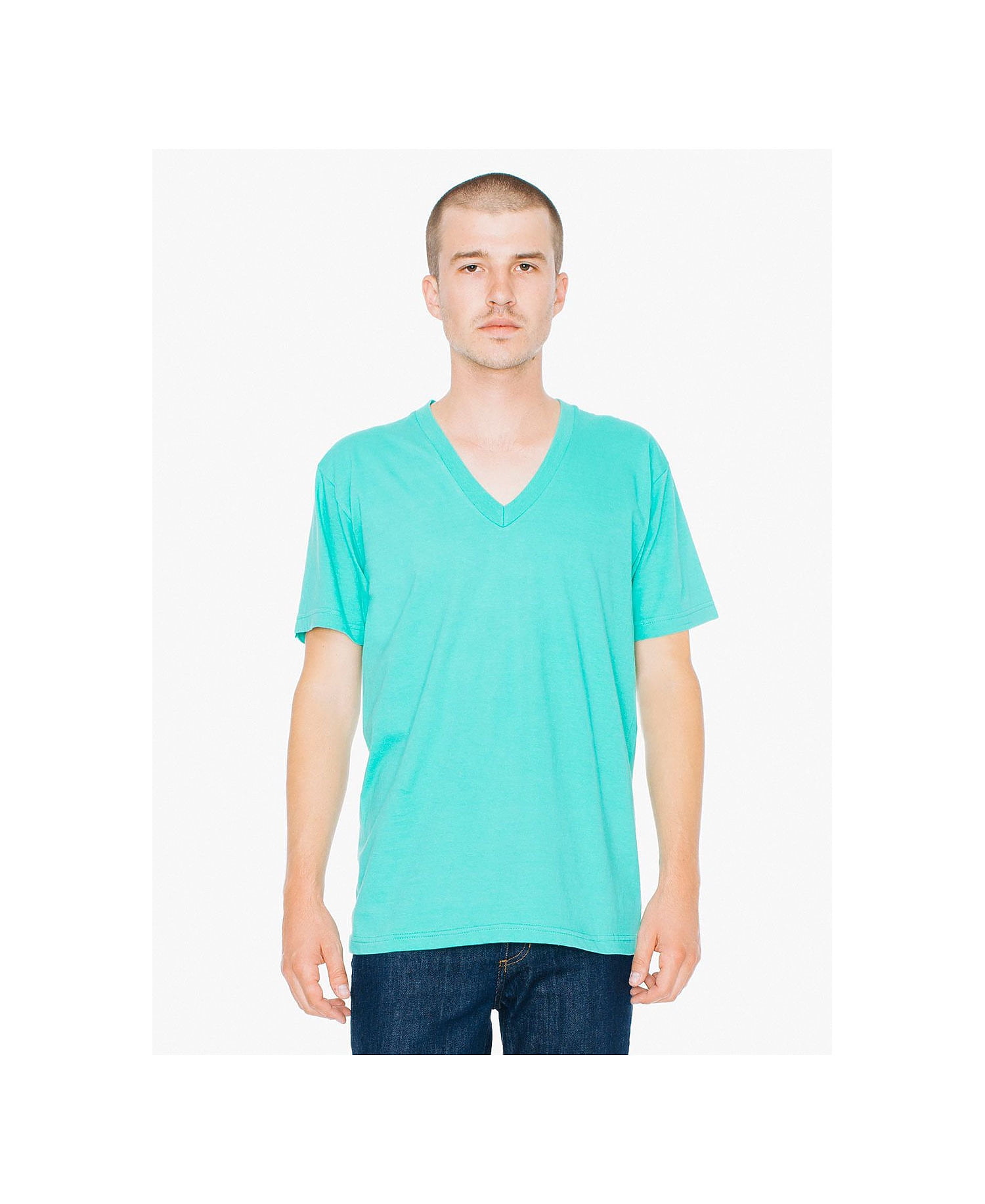 American Apparel Unisex Fine Jersey V-Neck Tee - Walmart.com