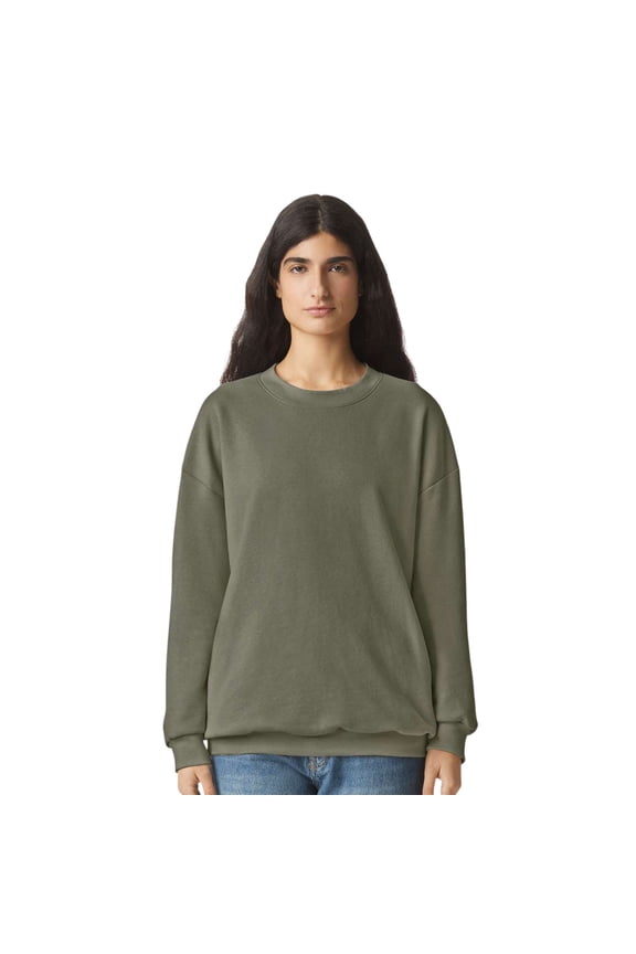 Unisex Fleece Crewneck Long Sleeve Sweatshirt, 70 US Cotton/30 Polyester Winter Sweaters (Lieutenant , M)