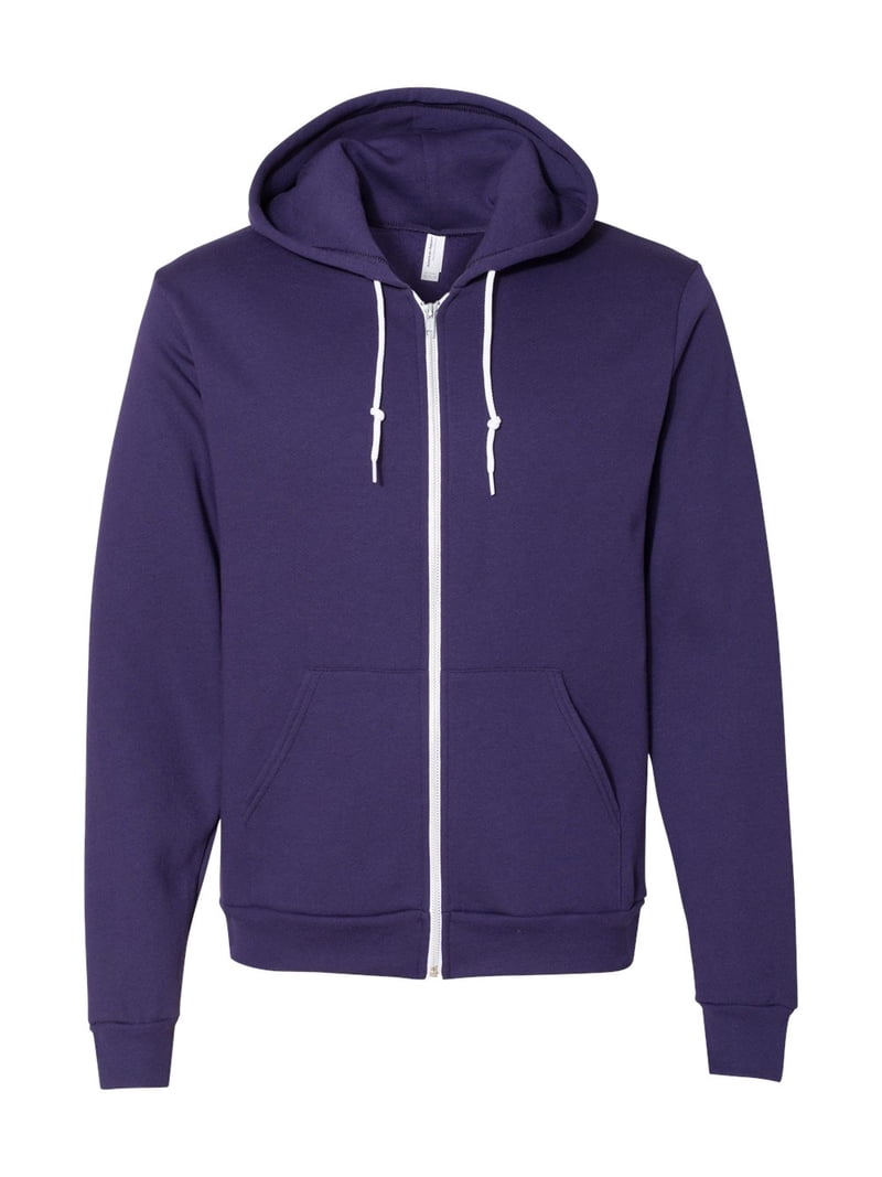 American Apparel Unisex Flex Fleece Zip Hooded Sweatshirt-Purple