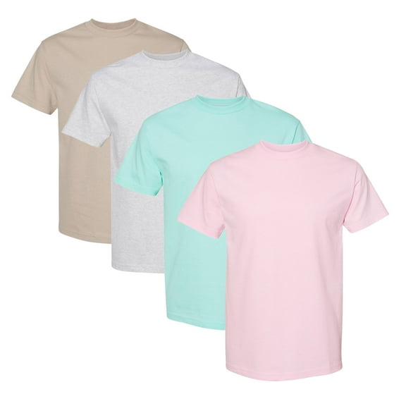 American Apparel Unisex Heavyweight Cotton T-Shirt, 100% Cotton Short Sleeve Crew Neck T-Shirt, Mix Color Bulk Tee shirts (Bright Color 4 Pack, XL)