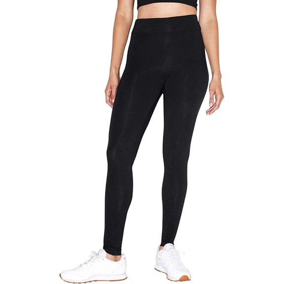 American Apparel Women's Cotton Spandex Jersey High-Waist Leggings, Black, X-Small