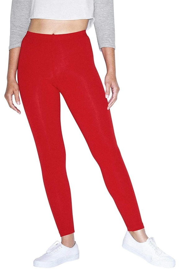 Women's Cotton Spandex Jersey Legging, Red, X-Large
