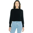 thumbnail image 1 of American Apparel Women's Cropped Fisherman Long Sleeve Pullover, black, X-Large, 1 of 6