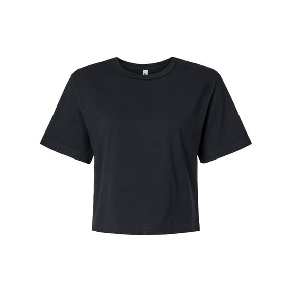 American Apparel - Women's Fine Jersey Boxy Tee - 102 - Black - Size: 2XL