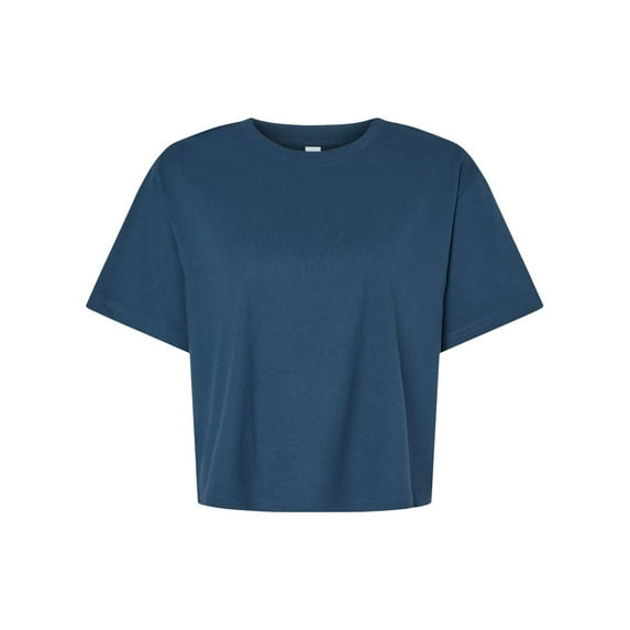 American Apparel - Women's Fine Jersey Boxy Tee - 102 - Sea Blue - Size: XL