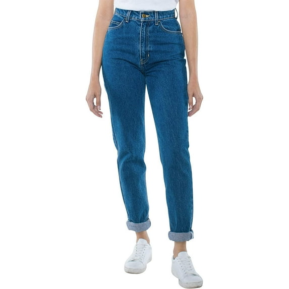 American Apparel Women's High-Waist Jean, Medium Wash, 32W/32