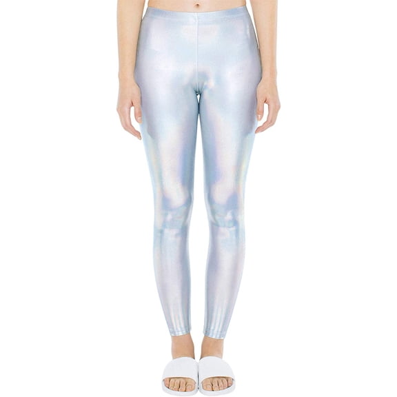 American Apparel Women's Metallic Legging, Iridescent, Large