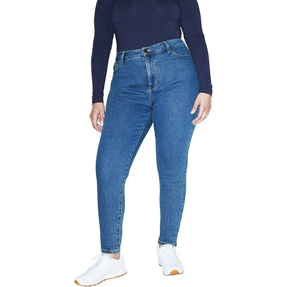 American Apparel Women's Pencil Jean, Medium Wash, 27W/30