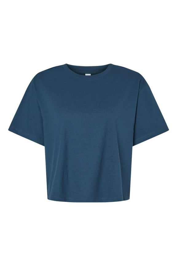 - Women's Fine Jersey Boxy Tee - 102 - Sea Blue - Size: M