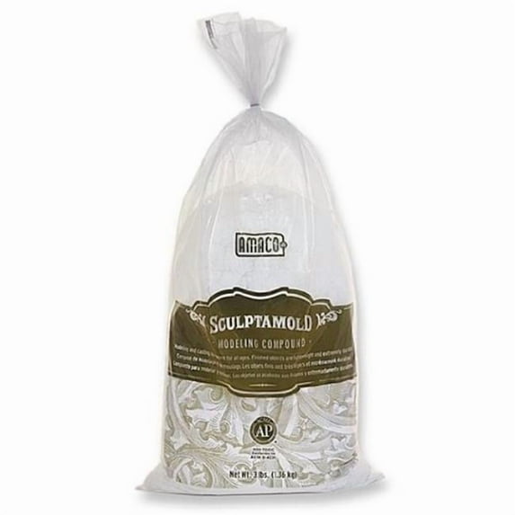 American Art Clay Amaco Sculptamold Modeling Compound, 50 lbs, White