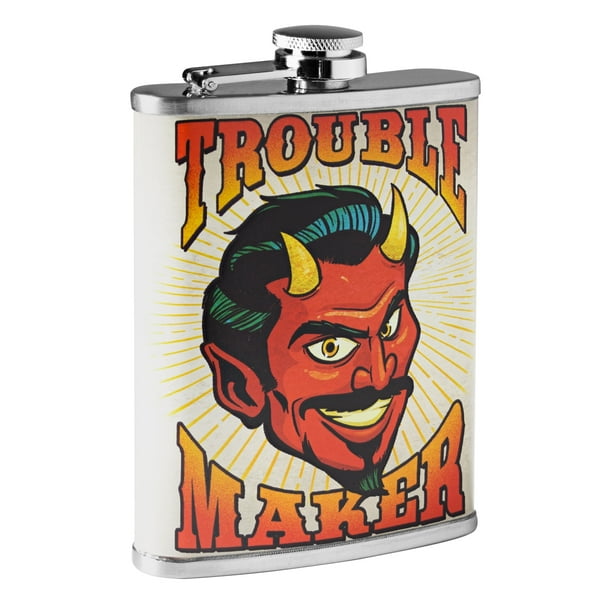 8oz RED Liquor Is Coming Flask Novelty 8oz RED Liquor Is Coming Flask Novelty