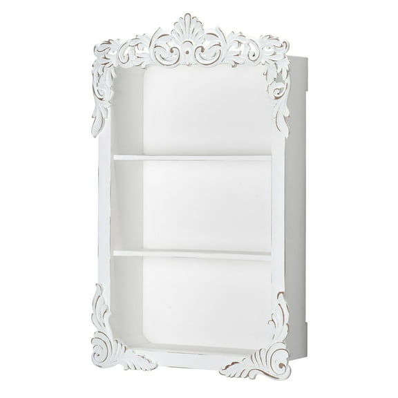 American Art Decor Balos Carved Wall Shelves - 18" x 28" x 6"