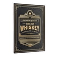 thumbnail image 1 of American Art Decor Barrel Aged Whiskey Embossed Black and Gold Metal Bar Sign 12"x15.875"x.25", 1 of 6