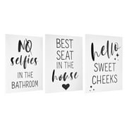 American Art Decor Bathroom 8" x 10" 3-Piece Print Set