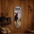 thumbnail image 1 of American Art Decor Buck Country Vintage Thermometer Wall Sign with Embossed Edge - Rustic Indoor/Outdoor Lodge, Cabin, Man Cave, or Garage Decor - Functional Fahrenheit & Celsius Temperature Gauge, 1 of 8