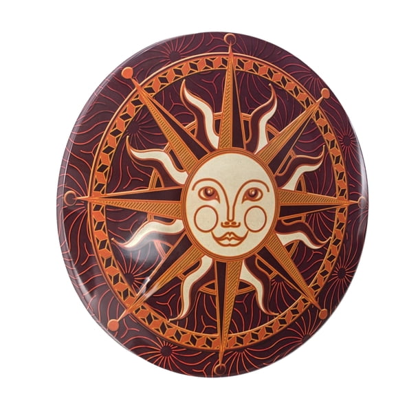 American Art Decor Celestial Sun Dome Metal Sign (15") - Room Decor for Bar, Man Cave, Garage, Game Room & More