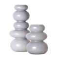 thumbnail image 1 of American Art Decor Cool Grey Cairns Glass Vase Set - 5.7" x 11.8", 1 of 8